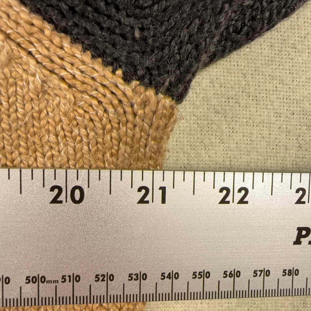 Velvet by Graham & Spencer Colorblock Turtleneck Sweater Womens L Camel Multi - Picture 4 of 7